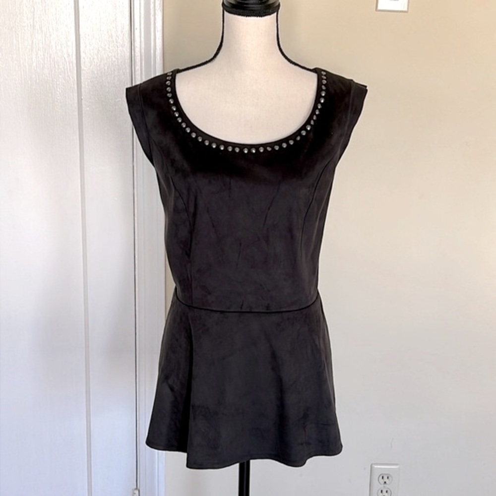 Torrid Faux Suede Studded Top
